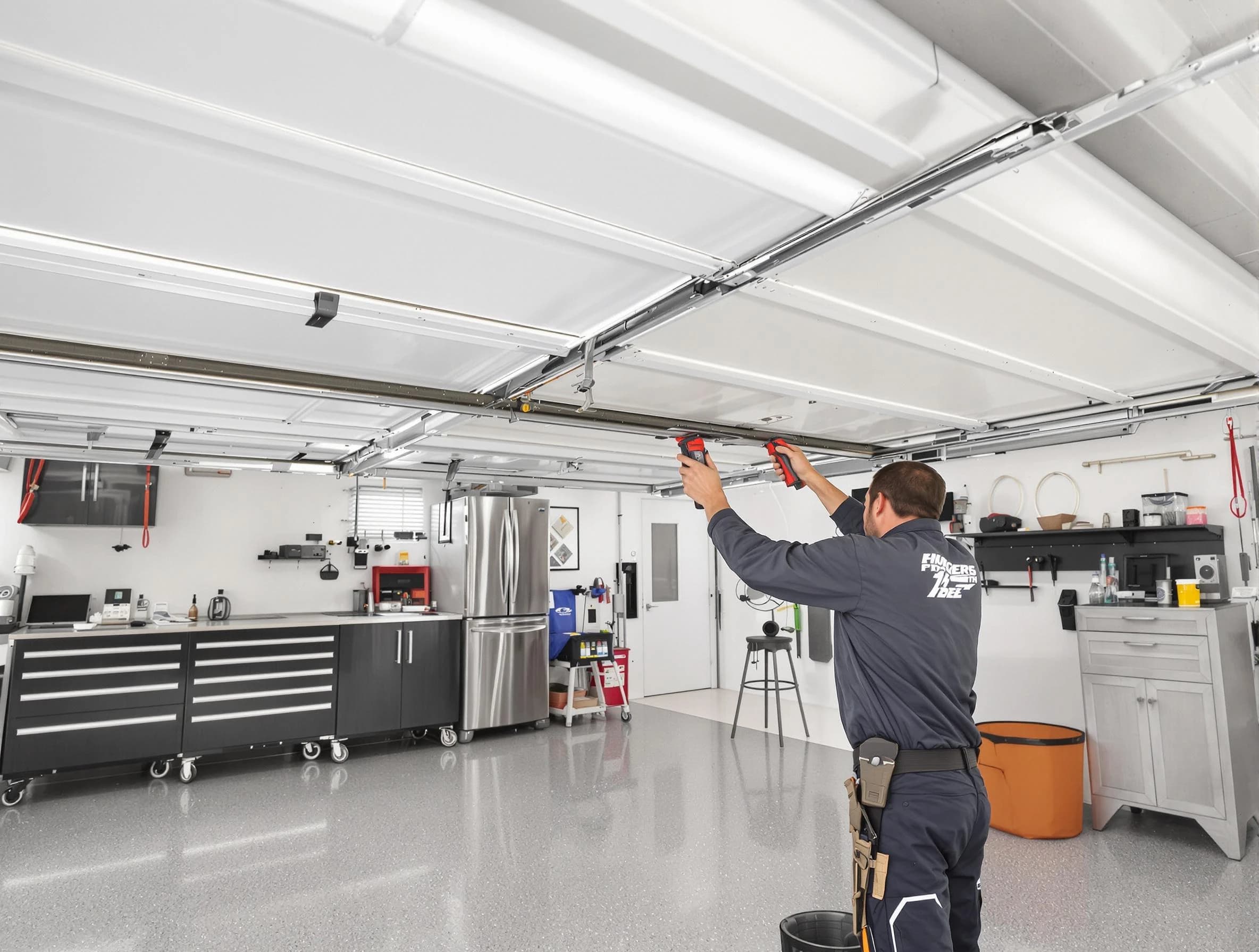 Overhead garage door repair service by Layton Garage Door Repair in Layton
