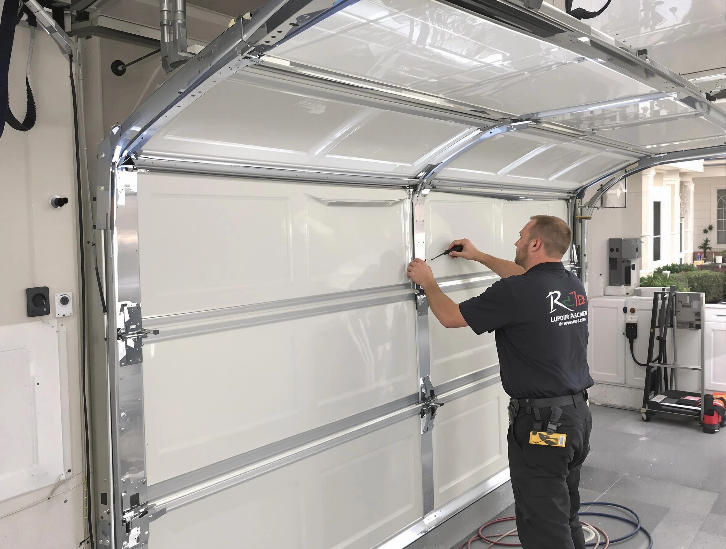 Layton Garage Door Repair professional performing panel repair in Layton