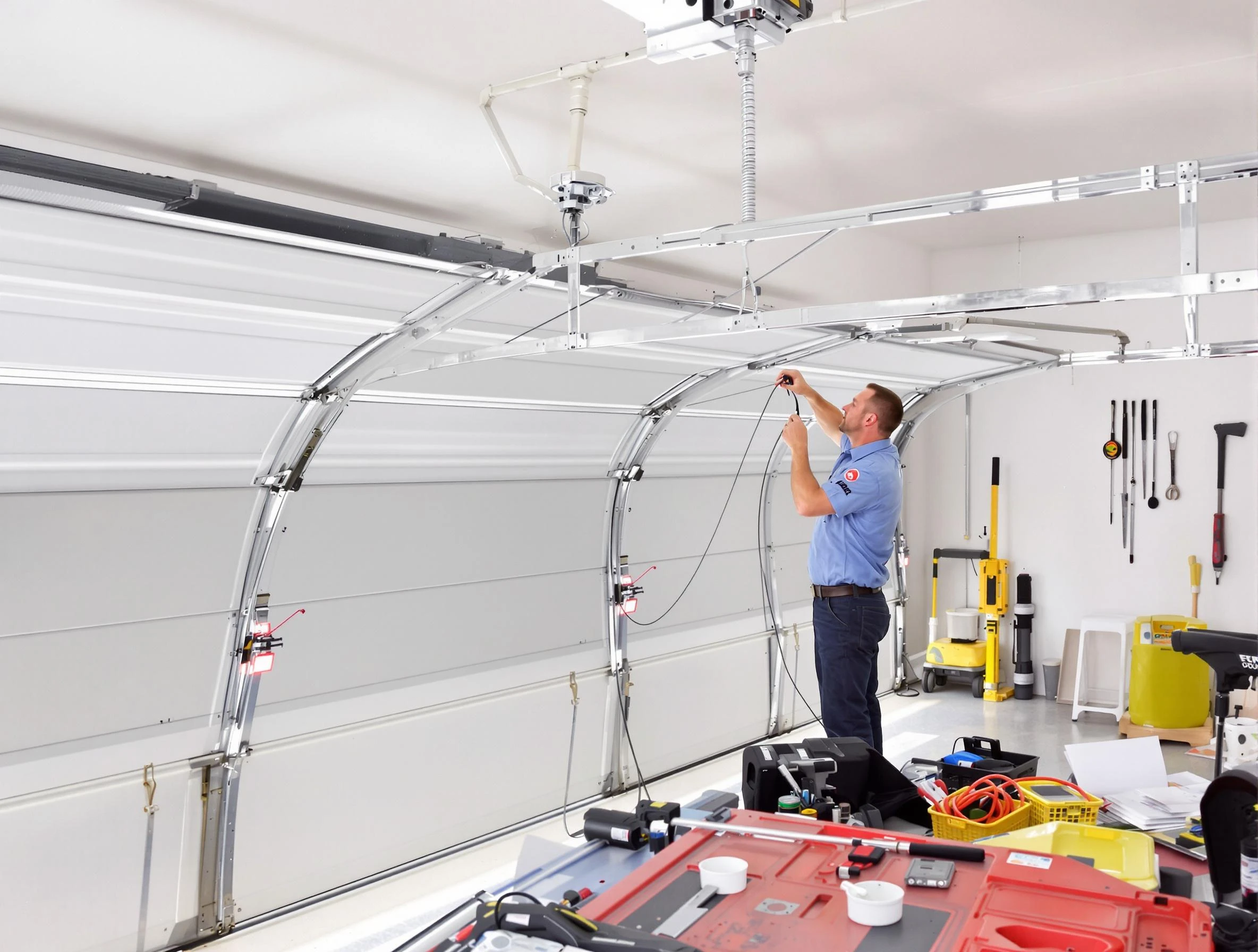 Garage door cable repair service by Layton Garage Door Repair in Layton