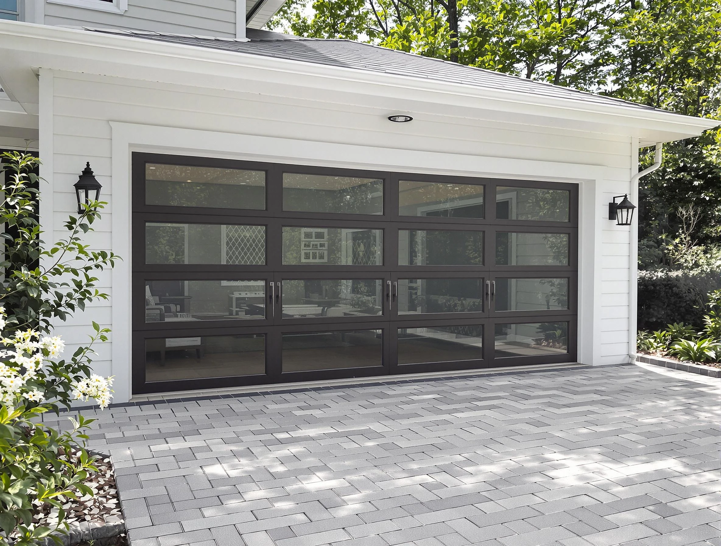Layton Garage Door Repair design specialist presenting custom garage door options to Layton homeowner