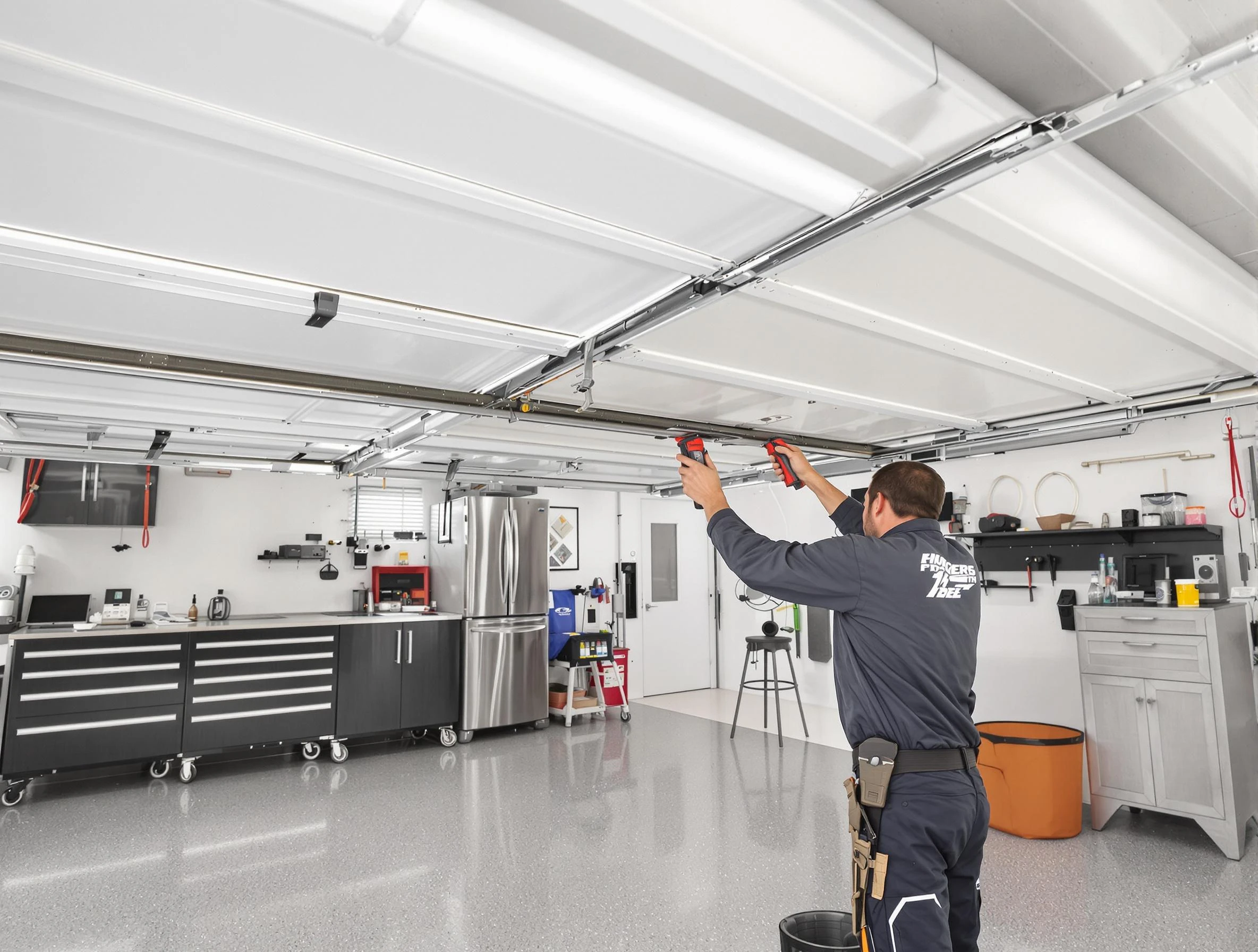 Overhead garage door repair service by Layton Garage Door Repair in Layton